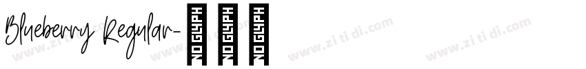 Blueberry Regular字体转换